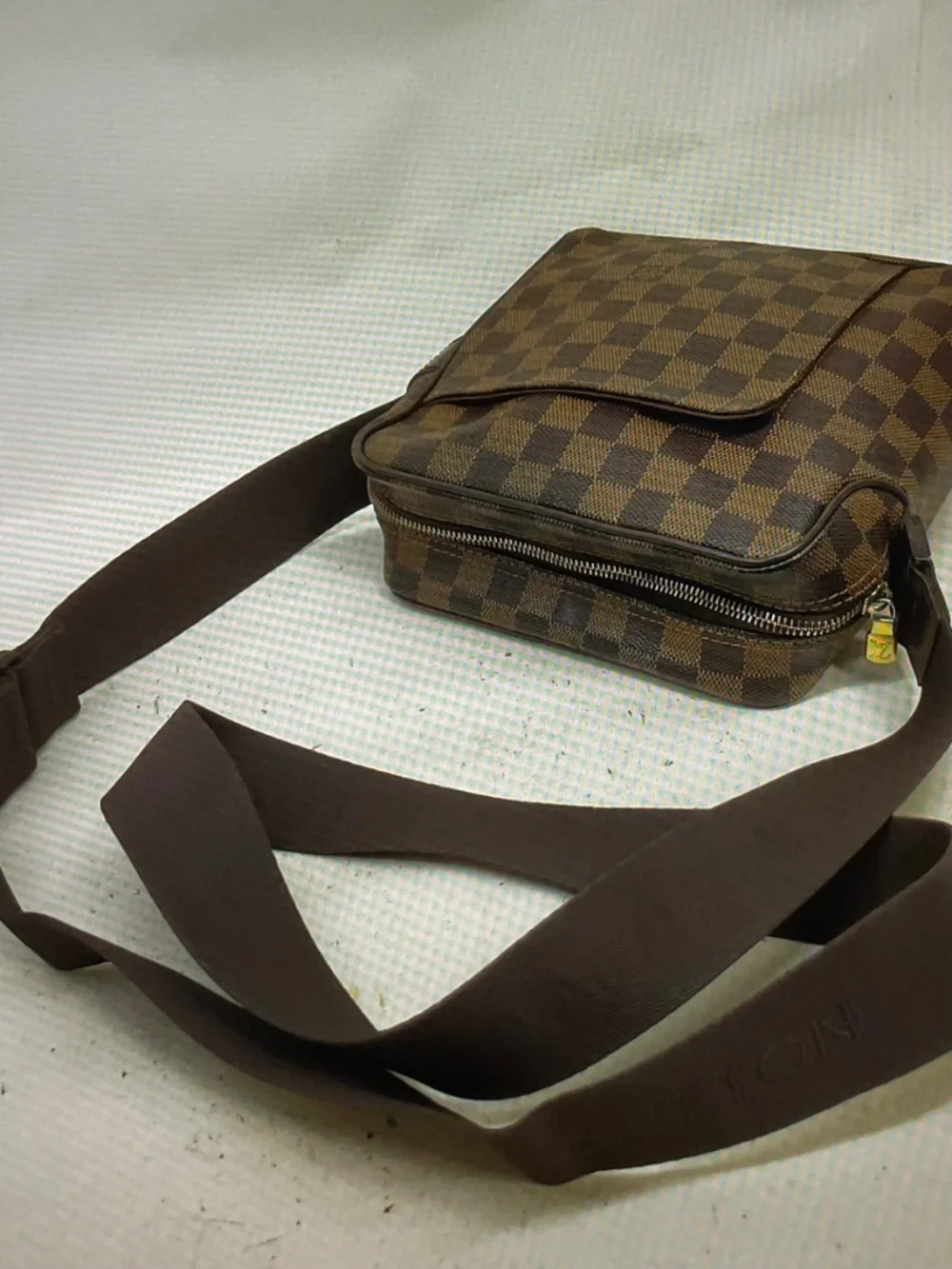 Louis Vuitton N41442 Olav PM Ebene Damier Shoulder Bag Brown France 5662237.